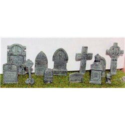 Assorted Gravestones (O scale 1/43rd) - Unpainted