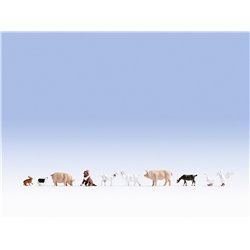 N Scale (1/148 - 1/160) Farm Animals (10) by Noch