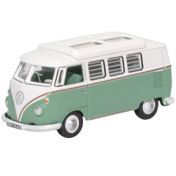 VW T1 Camper Turquoise And White