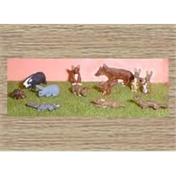 Painted Wild Animals (O scale 1/43rd)