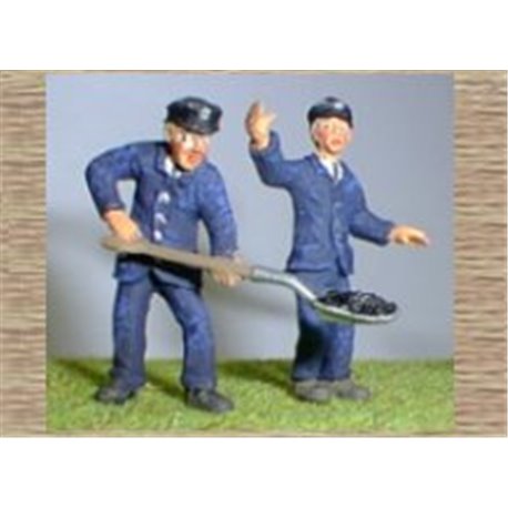 Painted Loco Crew - Engine Driver & Fireman (O scale 1/43rd)