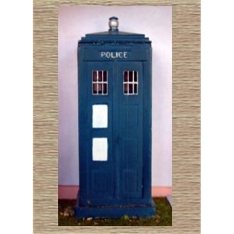 Painted Police Telephone box (O scale 1/43rd)