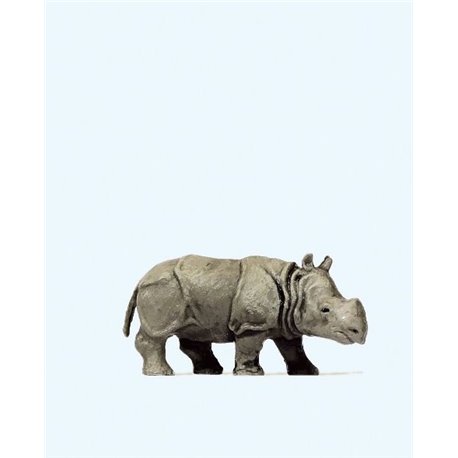 Indian Rhinoceros Calf Figure