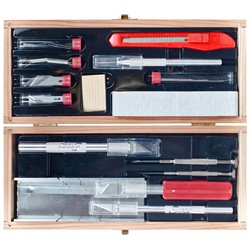 Deluxe Knife and Tool Set in Wooden Box