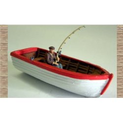 Rowing Boat & Fisherman (O scale 1/43rd)