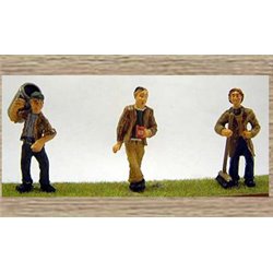 3 Municipal/Council Workers and a Dustbin (O scale 1/43rd)