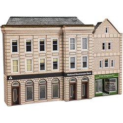 N Scale Low Relief Bank & Shop