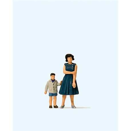 Mother and Son Figure