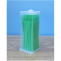 100 Piece Dispenser Box Super Fine Green Bendable Micro Applicators
