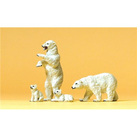 Circus Polar Bears (4) Figure Set