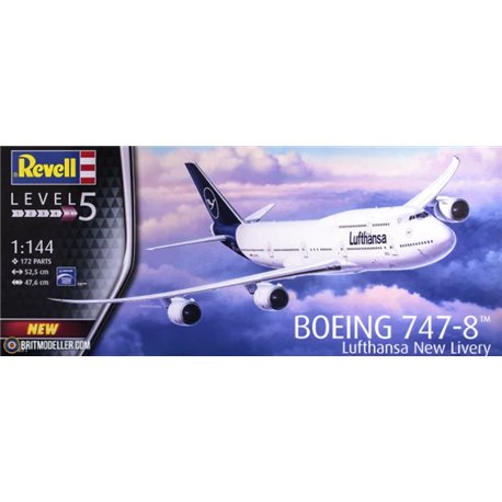 1/144 boeing 747-8 lufthansa new livery (plastic kit)
