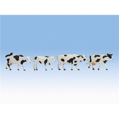 Cows Black & White (4) Figure Set