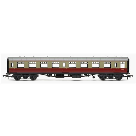 RailRoad, BR, Mk.1 Tourist Second Open Coach, BR Carmine & Cream -Era 4