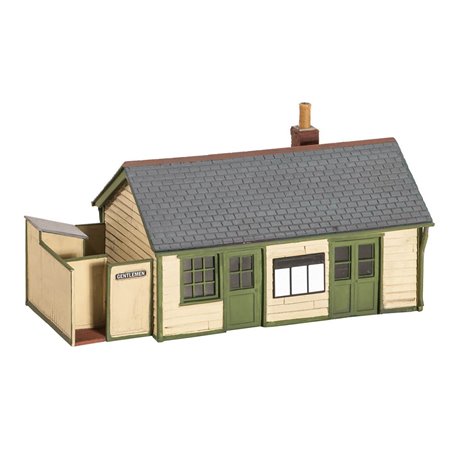 Wayside Station, timber, slate roof, brick chimney