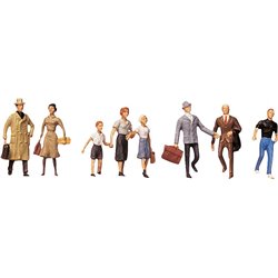 HO Scale Travellers (8) Figure Set by Faller