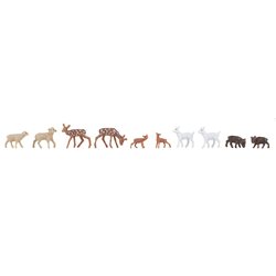 HO Scale In the Animal Enclosure (10) Figure Set by Faller