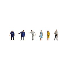HO Scale Service Station Personnel (6) Figure Set by Faller