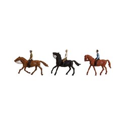 HO Scale Horse Riders (3) Figure Set by Faller