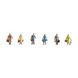 HO Scale Travellers (6) Figure Set by Faller