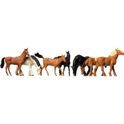 HO Scale Horses (7) Figure Set by Faller