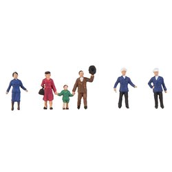 N Scale Airship Crew (3) & Passengers (3) Figure by Faller