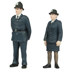 Policeman and Policewoman - 2 figures set