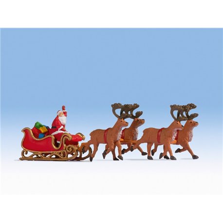 Santa Claus with Reindeer Hauled