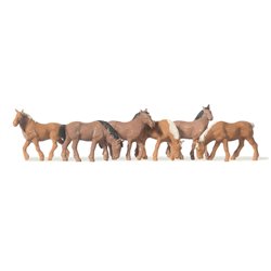 Horses Brown (6) Figure Set