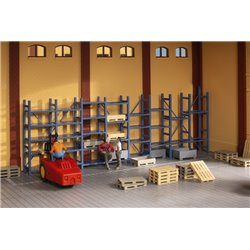 Heavy-duty shelving and pallets