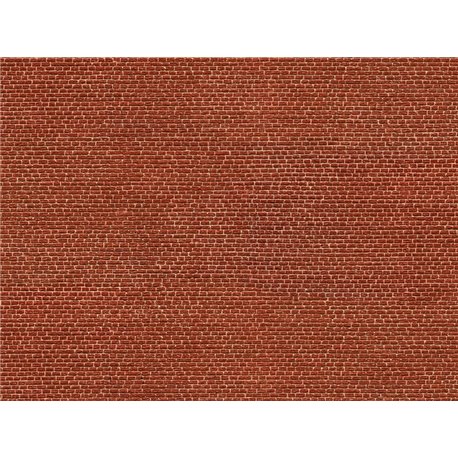 3D Cardboard Sheet Clinker red red, 25 x 12,5 cm
