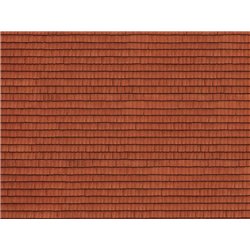 3D Cardboard Sheet Roof Tile red, 25 x 12.5 cm