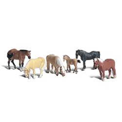 Farm Horses - N Scale (6 pieces)