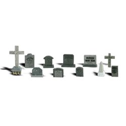 Tombstones - N scale (11 pieces)