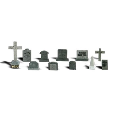 Tombstones - N scale (11 pieces)