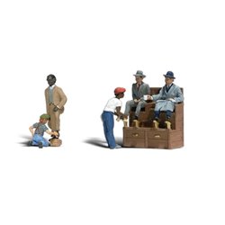 Shoe Shiners - N scale (7 pieces)