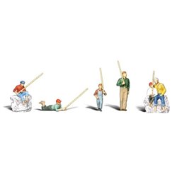 Gone Fishing - N scale (5 pieces - 6 figures)