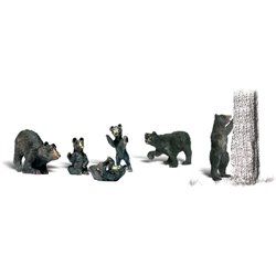 Black Bears - N scale (6 pieces)