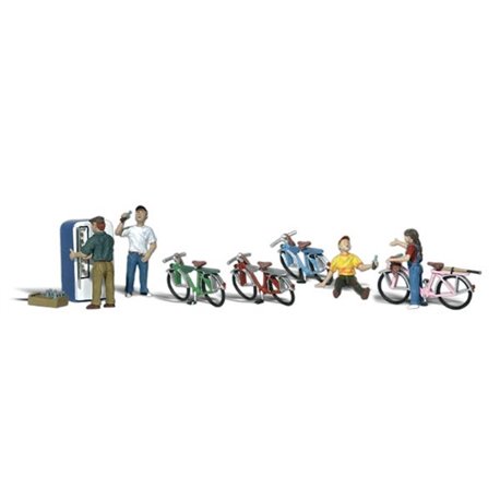 Bicycle Buddies - N Scale (9 pieces)