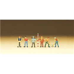 Road Workers (6) with Tools Figure Set