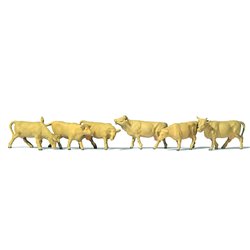 Set of Light Brown Cows (x6)