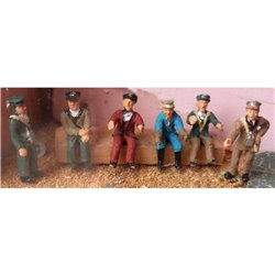 Painted 6 assorted Bus Drivers and Ticket Conductors (OO Scale 1 /76th)