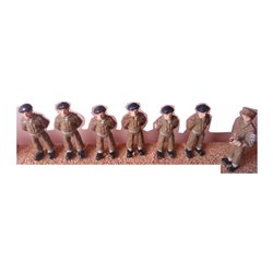 Painted 4 x Royal Marines (1950's) At Ease (OO scale 1 /76th)