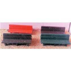 Painted 2 wooden Platform double/twin bench seats (OO Scale 1 /76th)