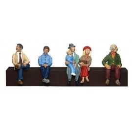 O scale passengers(6) Four Men One Woman One Child by Woodland scenics
