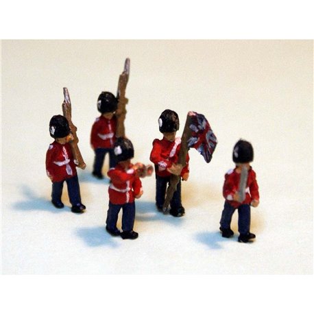 Guards Colour Party (5 figures) (N Scale 1/148th)