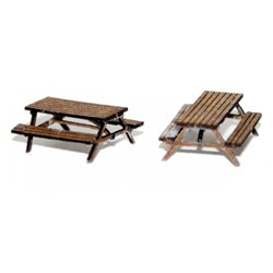 Pair Pub Table/Bench (N scale 1/148th)