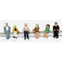 6 Assorted Seated Passengers - Unpainted