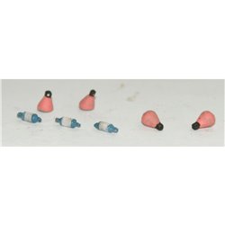 4 Buoys and 3 Boat Fenders (N scale 1/148th)