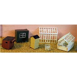 Greenhouses & garden sheds (N Scale 1/148th)