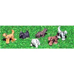 6 Assorted Dogs - Unpainted